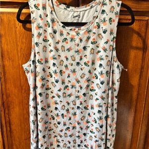 Duluth Trading Co Women's Succulent Print Tank Top with Built in Bra